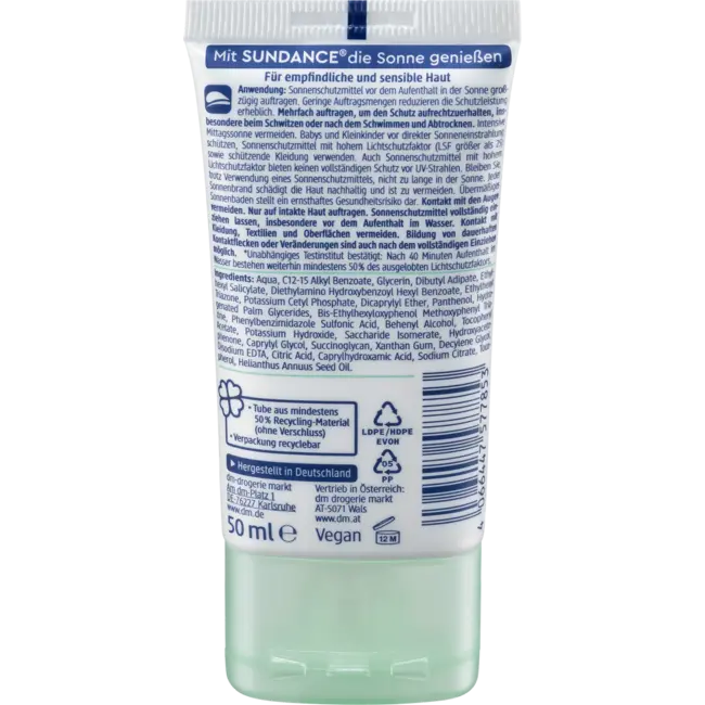 SUNDANCE Zonnemelk Gezicht Sensitief SPF 30, 50ml 50 ml