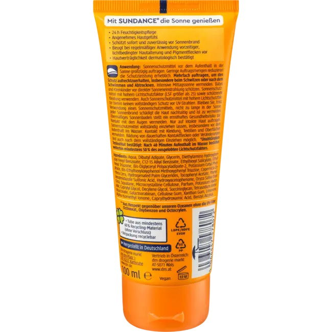 SUNDANCE Zonnebrandcrème SPF 50+ 100 ml