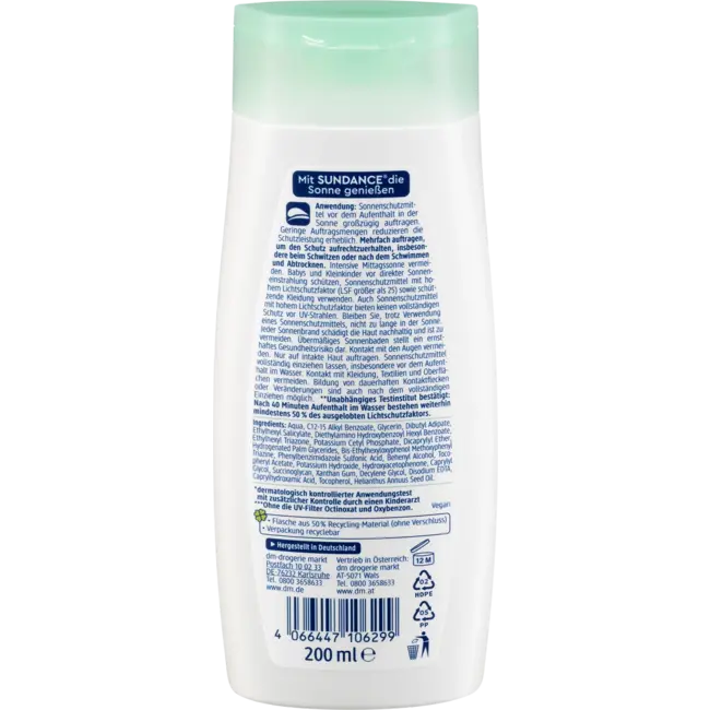 SUNDANCE Zonnemelk Kids Sensitive SPF 30 200 ml