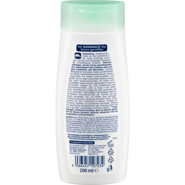 SUNDANCE Zonnemelk Kids Sensitive SPF 50+ 200 ml