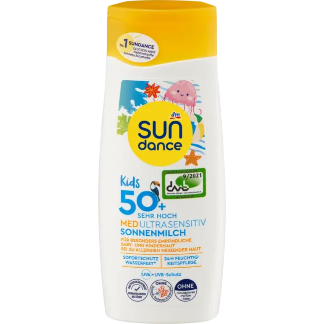 SUNDANCE Zonnemelk Kids, MED Ultra Sensitief, SPF 50+ 200 ml