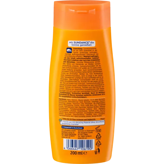 SUNDANCE Zonnemelk SPF 20 200 ml