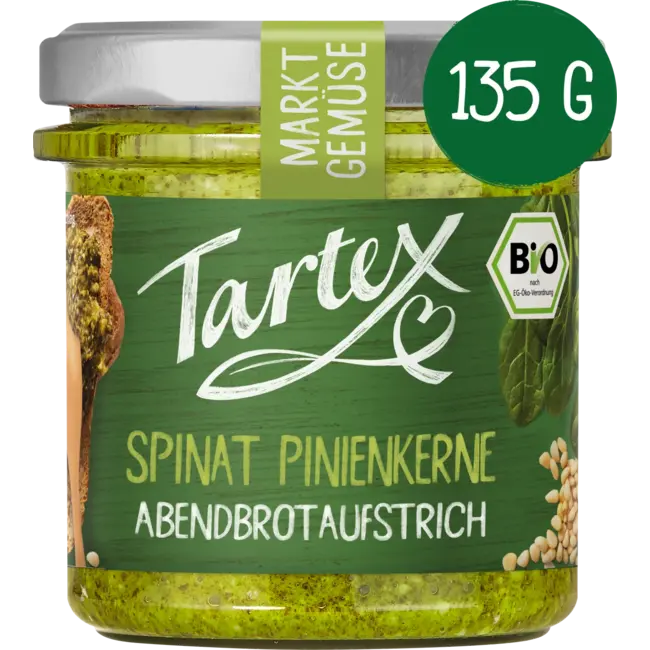 Tartex Broodbeleg, Spinazie Pijnboompitten 135 g