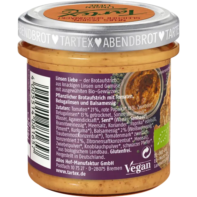 Tartex Broodbeleg, Belugalinse Balsamico 140 g