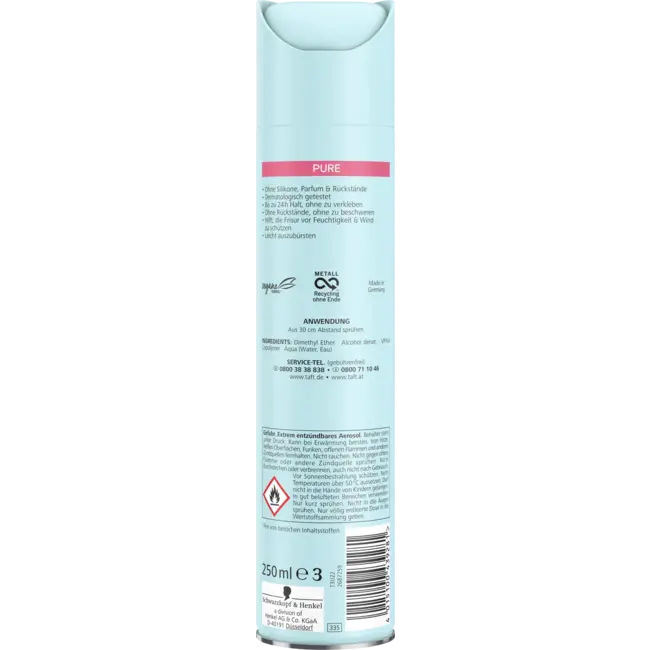 Schwarzkopf taft Haarlak Pure 250 ml