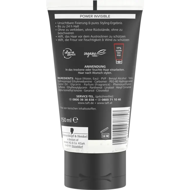 Schwarzkopf taft Haargel POWER INVISIBLE Halt 5 150 ml