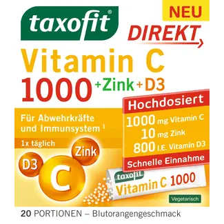 taxofit taxofit Vitamine C + Zink + D3 Direct Granulaat 20 St