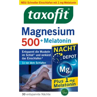 taxofit taxofit Magnesium Nacht 500 + Melatonine Tabletten 30 St