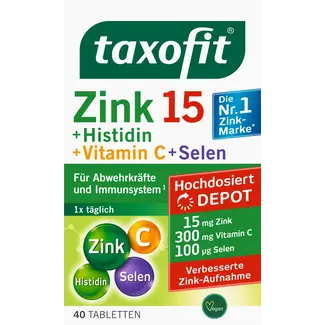 taxofit taxofit Zink + Histidine + Vitamine C. + Selenium Tablet 40 St