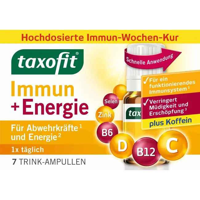 taxofit Immun + Energie Drinkampullen Immuunkuur 7st 83.8 g