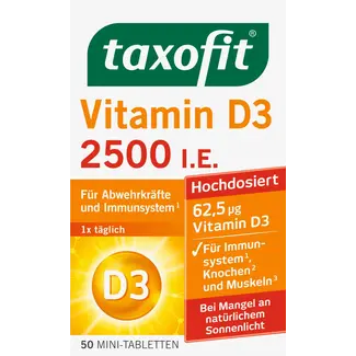 taxofit taxofit Vitamine D3 2500 I.E. Tabletten 50 St