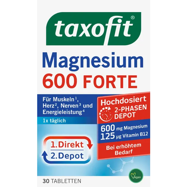 taxofit Magnesium 600 Forte Depot Tabletten 30st 51.2 g