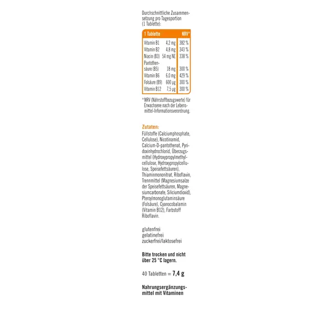 taxofit Vitamine B-complex Tabletten 40 St. 7.4 g