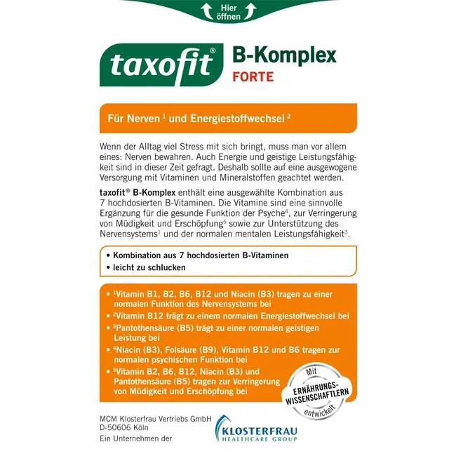 taxofit Vitamine B-complex Tabletten 40 St. 7.4 g