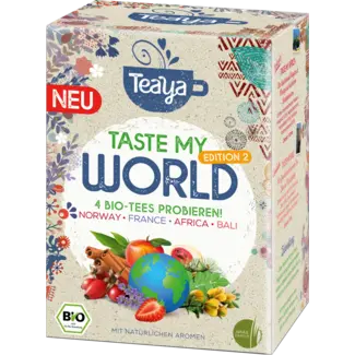 Teaya Teaya Theemengsel "taste My World", 4 Verschillende Soorten Thee (16 Zakjes)