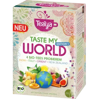 Teaya Teaya Theemengsel "taste My World", 4 Verschillende Soorten Thee (16 Zakjes)