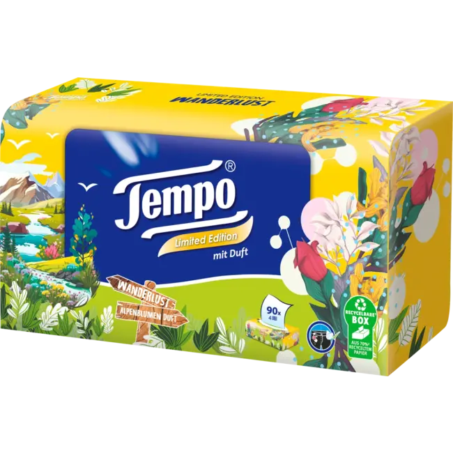 Tempo Zakdoeken Box Designedition 90 St