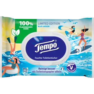 Tempo Tempo Vochtig Toiletpapier Blue Lagoon