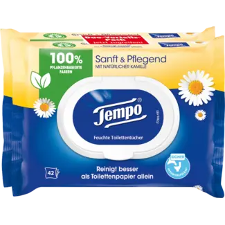 Tempo Tempo Vochtig Toiletpapier Zacht & Verzorgend Kamille (2x42 St)