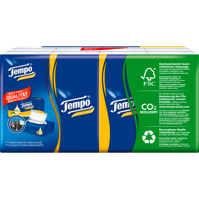 Tempo Zakdoeken Soft & Sensitive (12x9 St) 108 St