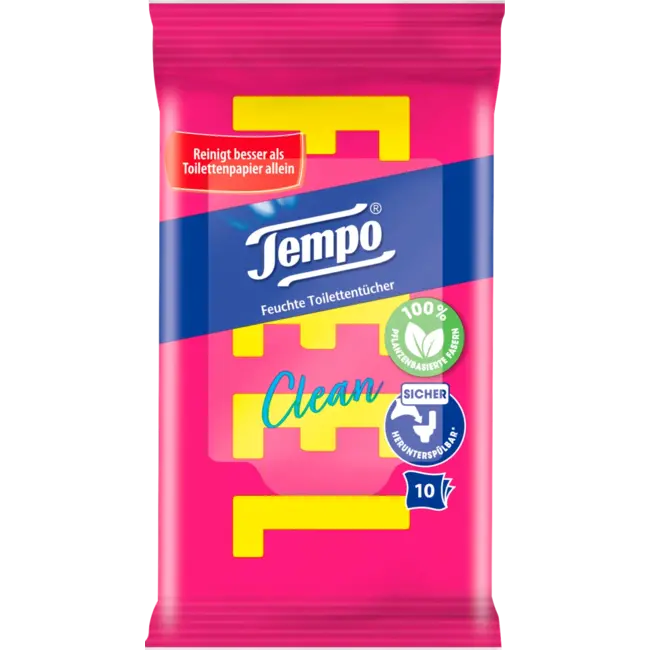 Tempo Vochtig Toiletpapier Travelsize 10 St