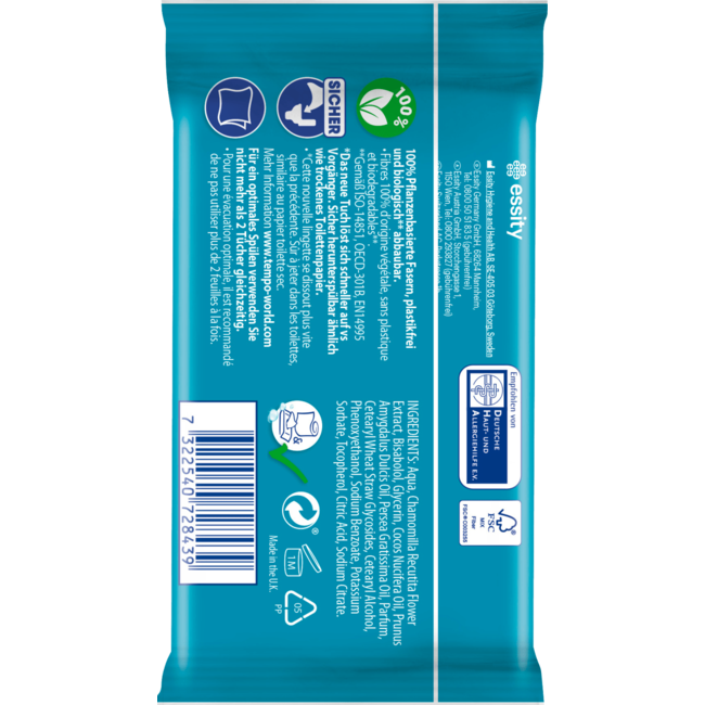 Tempo Vochtig Toiletpapier Travelsize 10 St