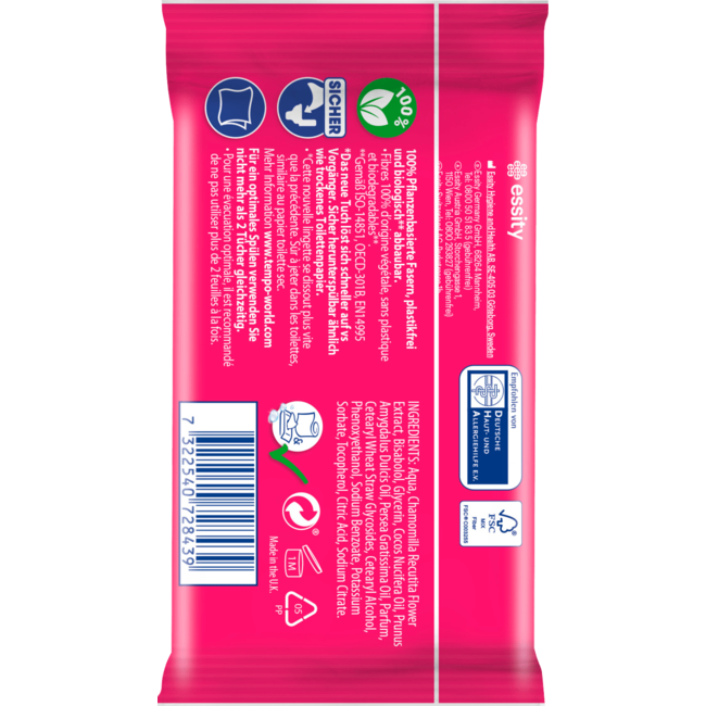 Tempo Vochtig Toiletpapier Travelsize 10 St