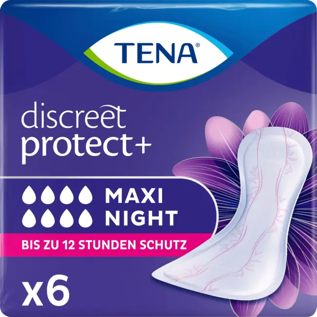 TENA Discreet Inlegkruisjes Incontinentie Maxi Night 6 St