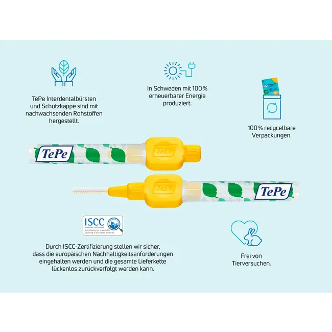 TePe Interdentale Borstels Geel 0,7 Mm ISO 4 8 St