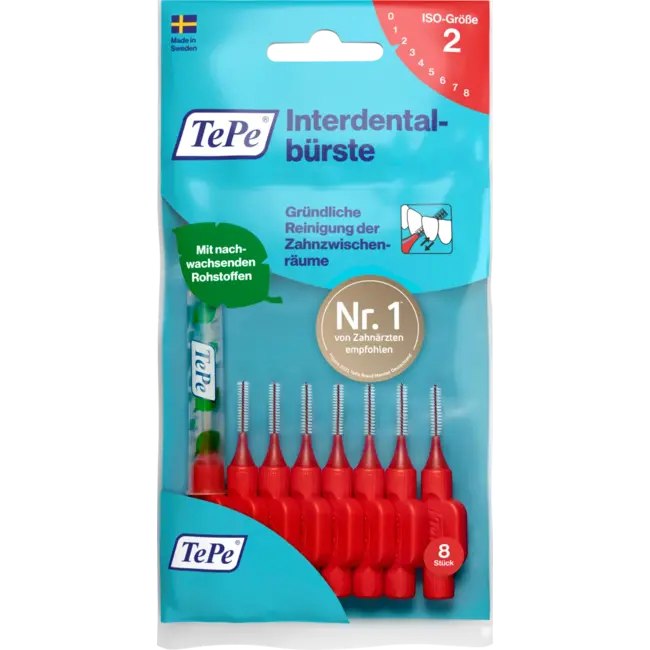 TePe Interdentale Borstels Rood 0,5 Mm ISO 2 8 St