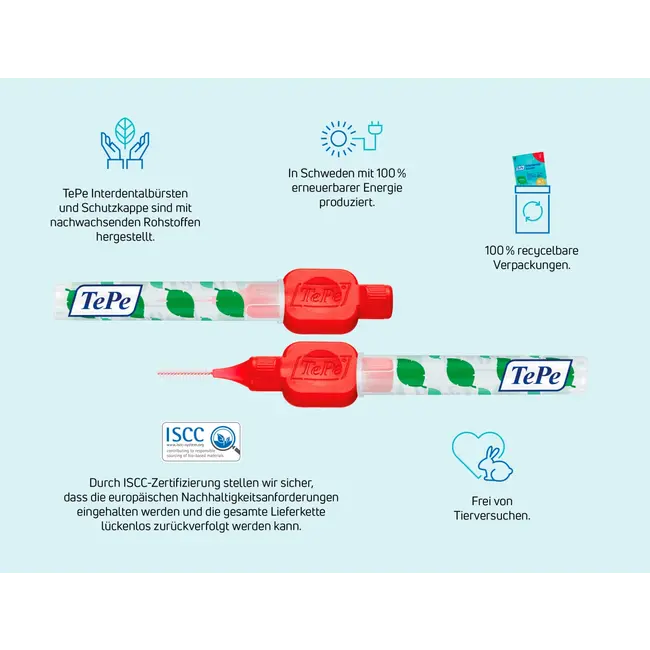 TePe Interdentale Borstels Rood 0,5 Mm ISO 2 8 St
