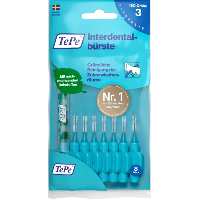 TePe Interdentale Borstels Blauw 0,6 Mm ISO 3 8 St