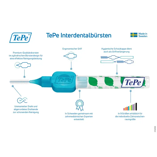 TePe Interdentale Borstels Blauw 0,6 Mm ISO 3 8 St