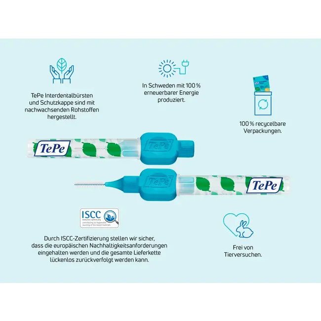 TePe Interdentale Borstels Blauw 0,6 Mm ISO 3 8 St