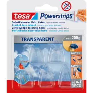 tesa tesa Dekohaken Powerstrips® transparant Set 5tlg