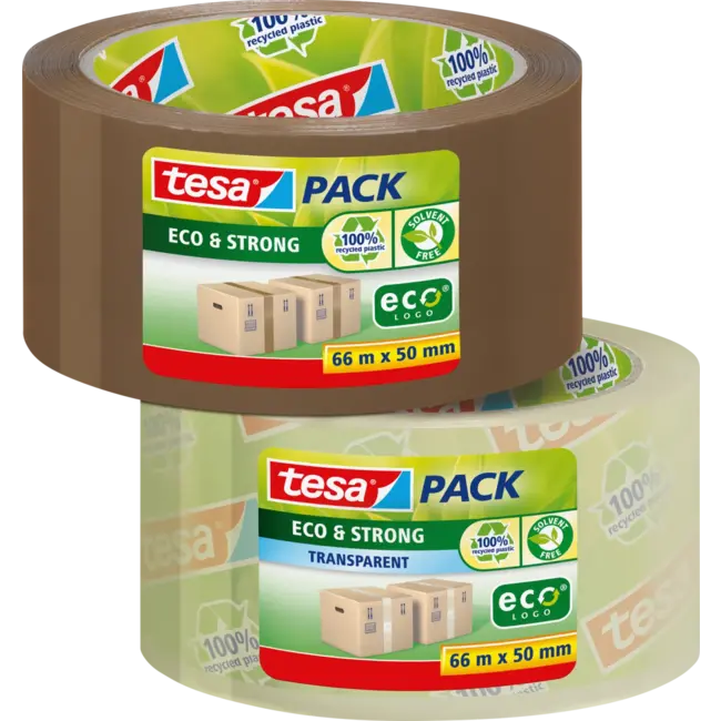 tesa Klebeband Eco & Strong, Braun 66 m