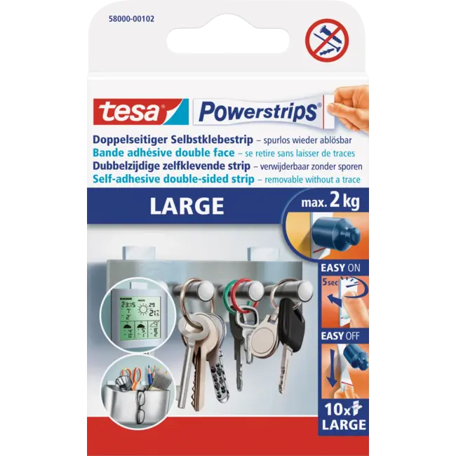 tesa Plakband Powerstrips Large 10 St