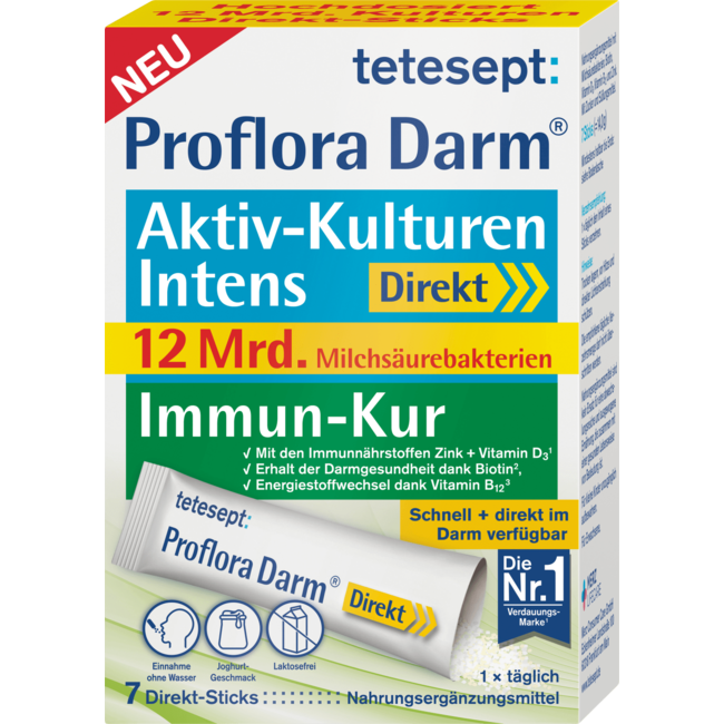 tetesept Proflora Darm Actieve Culturen Directe Sticks 7 St 14 g