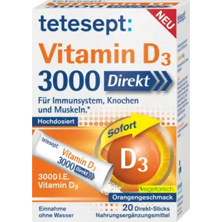 tetesept tetesept Vitamine D 3000 I.e. Directe Sticks 20 Stuks