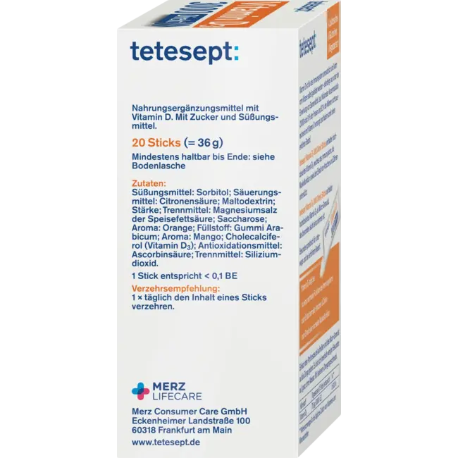 tetesept Vitamine D 3000 I.e. Directe Sticks 20 Stuks 36 g