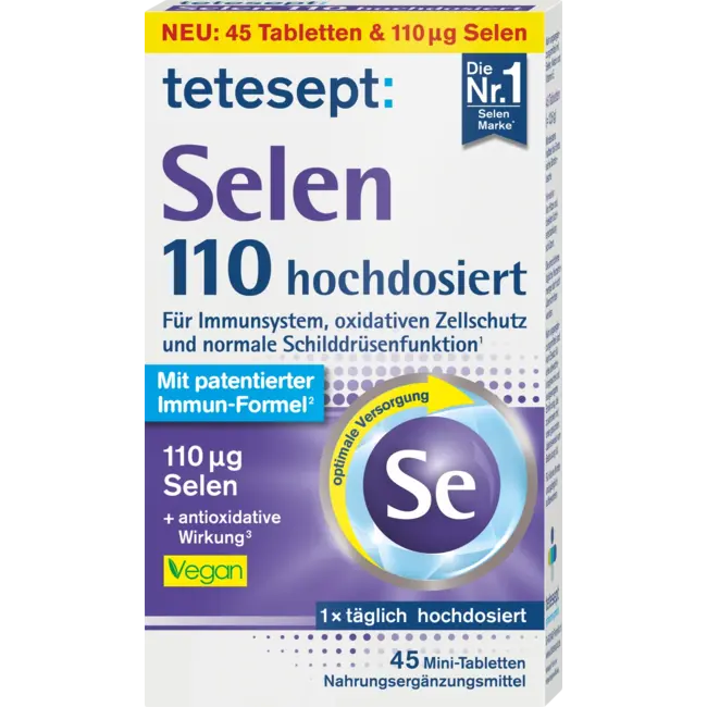 tetesept Selenium 110 Hoge Dosis Tabletten 45 St 12.6 g