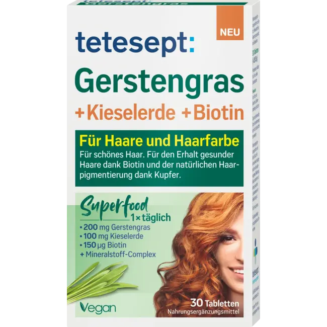 tetesept Gerstegras + silica + biotine tabletten 30 St