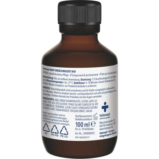 tetesept Baby Verkoudheid Bad Met Tijm & Mirte 100 ml