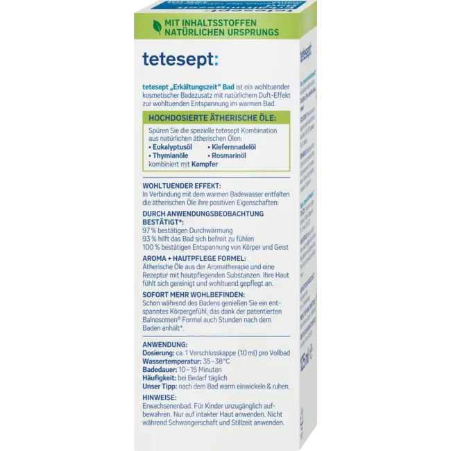 tetesept Verkoudheidstijd Bad 125 ml