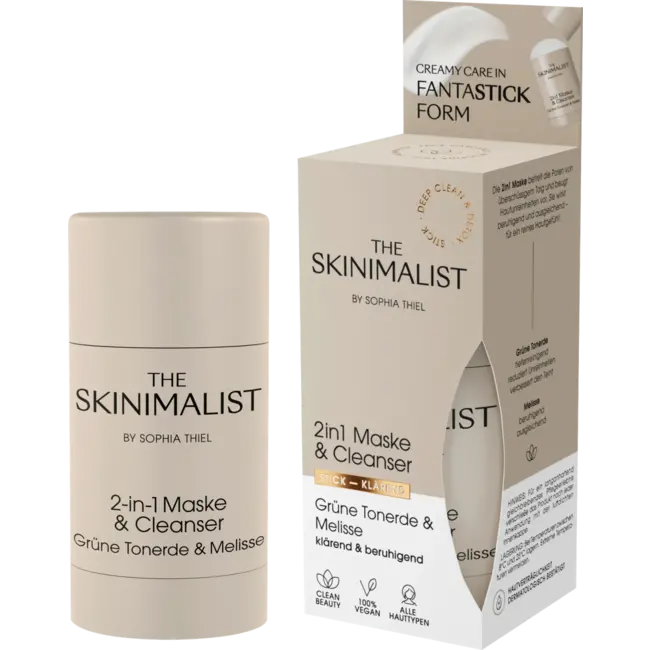 The Skinimalist Gezichtsmasker & Cleanser 2in1 Stick Verhelderend 30 g