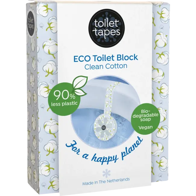 toilet tapes ECO Wc-stein Toiletblok Schoon Katoen 2 St