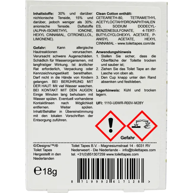 toilet tapes ECO Wc-stein Toiletblok Schoon Katoen 2 St