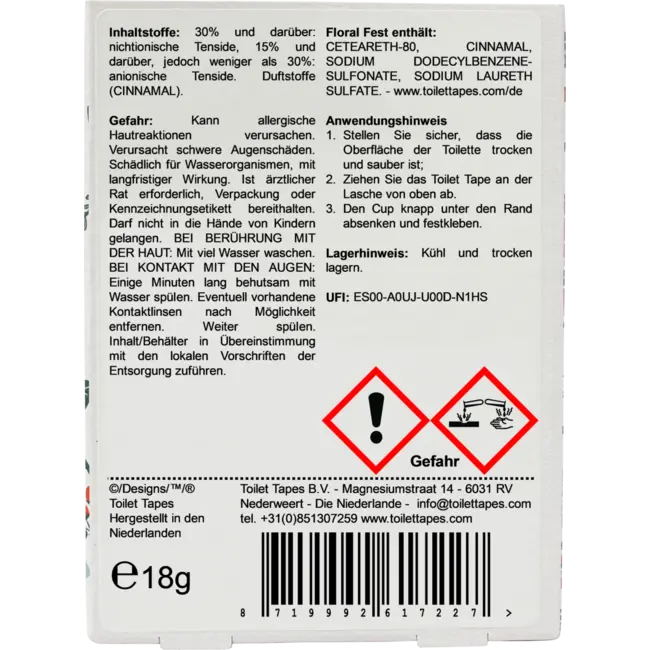 toilet tapes ECO Wc-stein Toiletgebouw Bloemenfeest 1 St