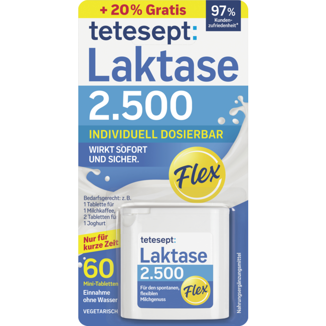 Tetesept Lactase 2.500 Flex 60st