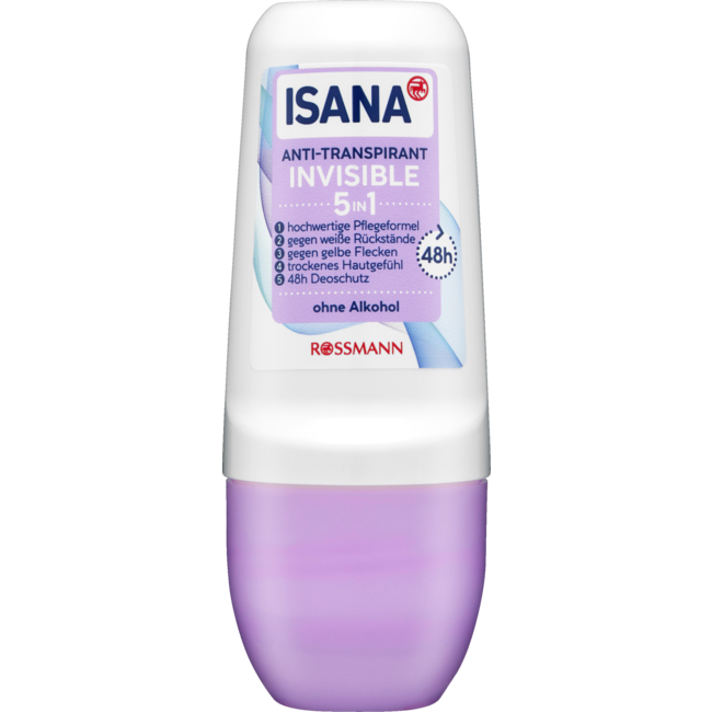 ISANA Deodorant Roller Invisible 5in1 50 mL